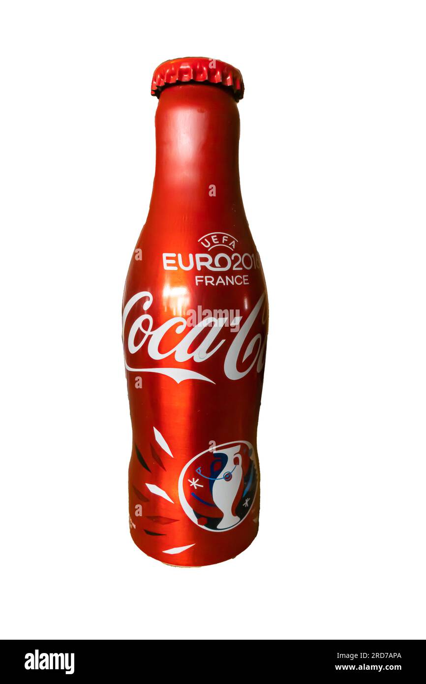 Souvenir Coca-Cola Flasche UEFA Euro 2016 Stockfoto