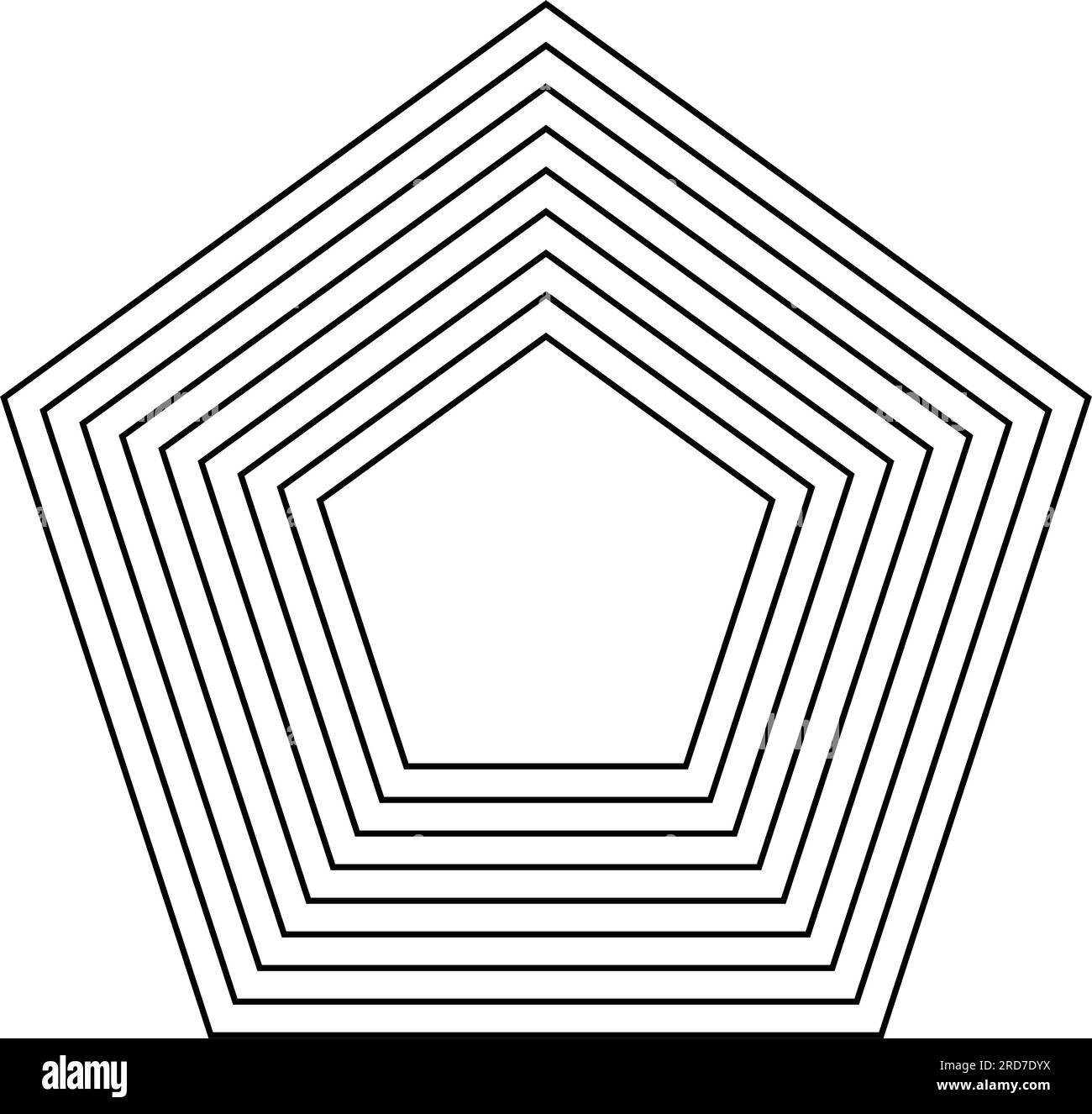 Pentagon Erschreckte Geometry Vector Design-Elemente. Diese Religion, Philosophie und Spiritualsymbole. Die Welt der Geometrie. Stock Vektor