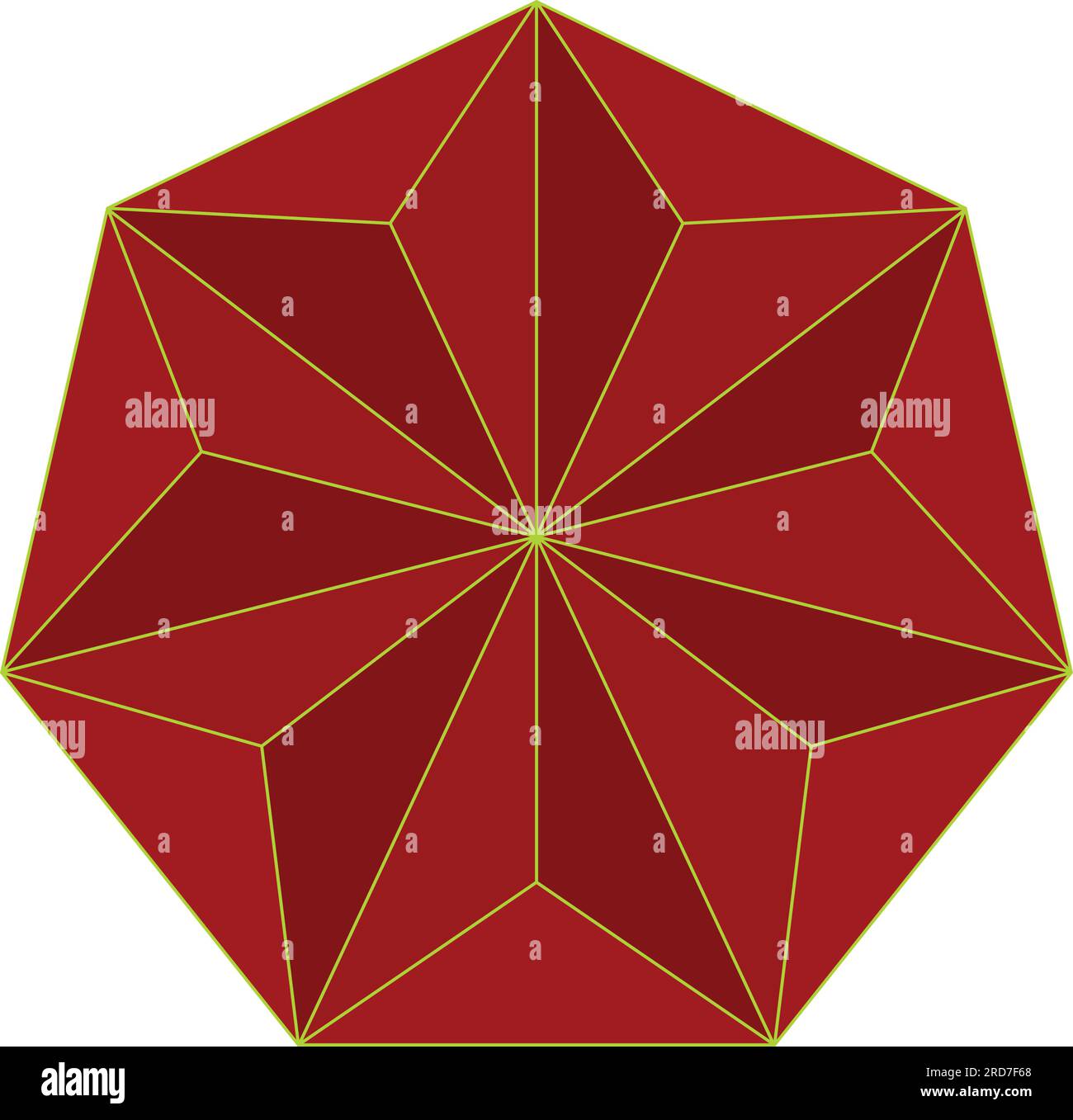 Rote Farbe. Vektorelemente Für Die Konstruktion Heiliger Geometrien. Diese Religion, Philosophie und Spiritualsymbole. Die Welt der Geometrie. Stock Vektor