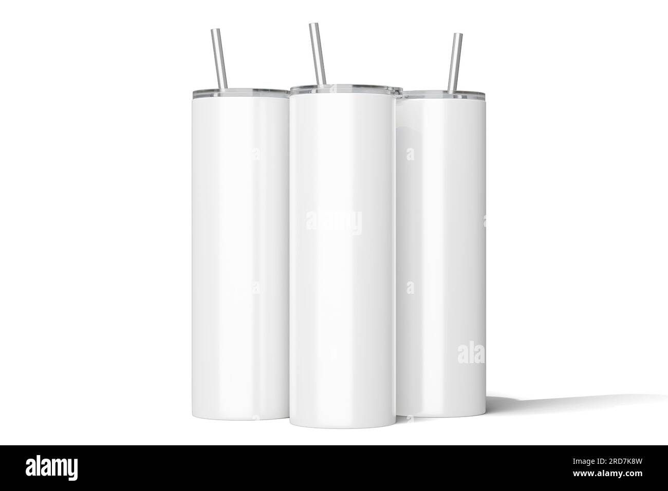 Dünner 20-ml-Becher zur Sublimation. 3D-Rendering Stockfoto