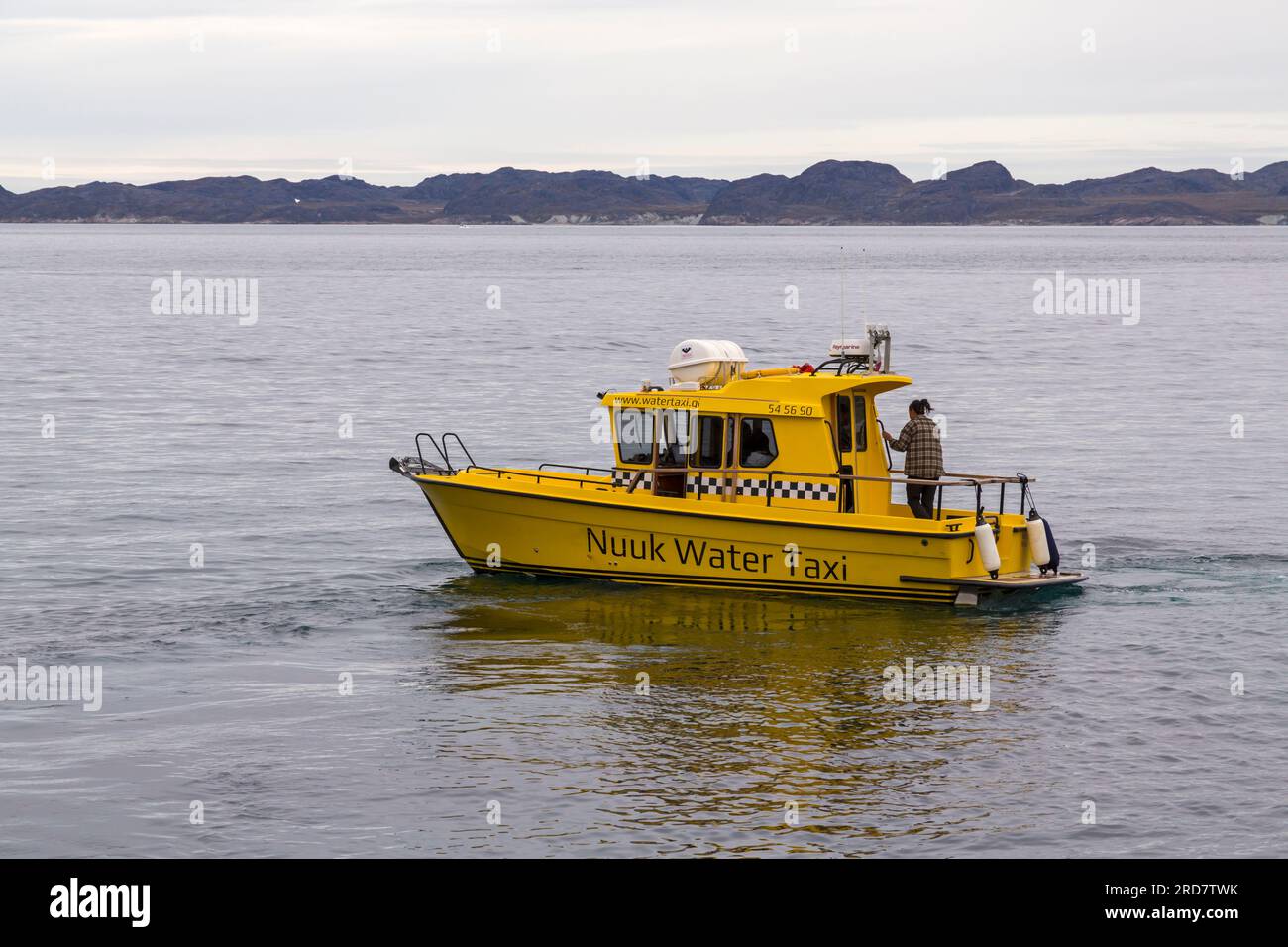 Nuuk Wassertaxi in Nuuk, Grönland im Juli Stockfoto