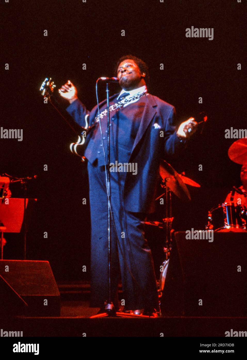BB King tritt 1984 in der Royal Festival Hall, London, England auf. Stockfoto