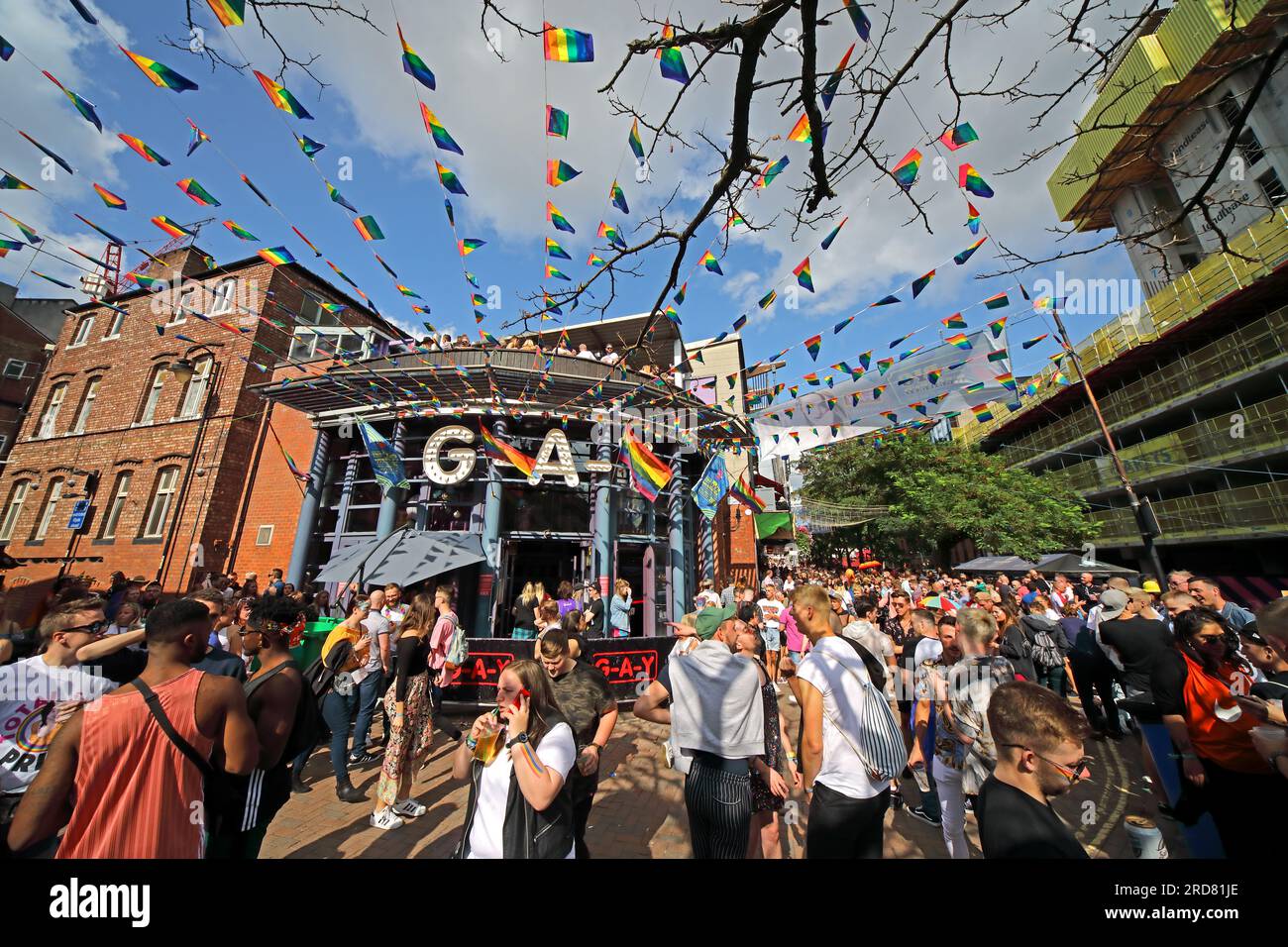 Manchester Pride - Canal Street / Bloom Street, Manchester, England, M1 3EZ Stockfoto