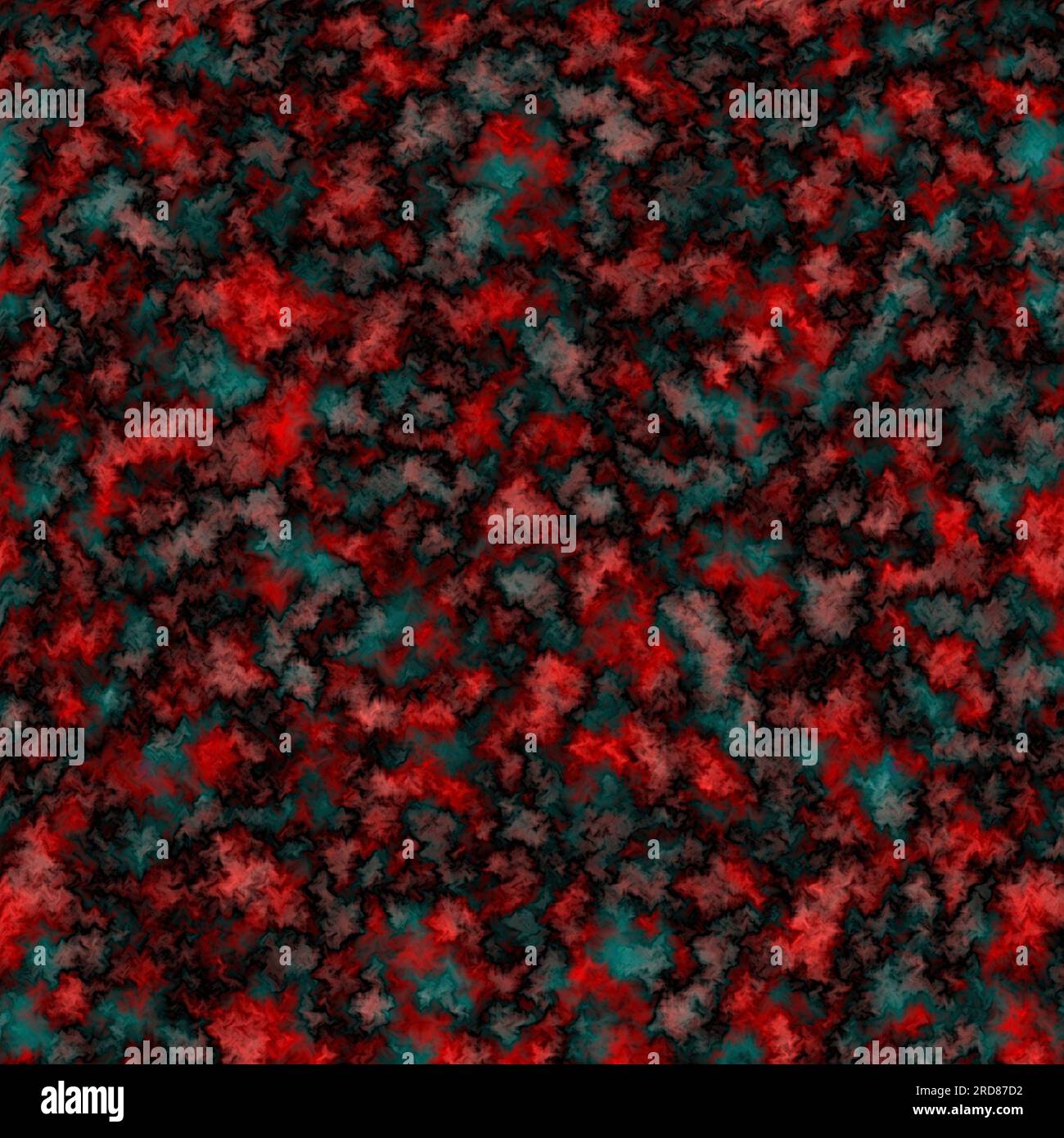 Abstrakter Texturhintergrund in Rot und Teal Stockfoto