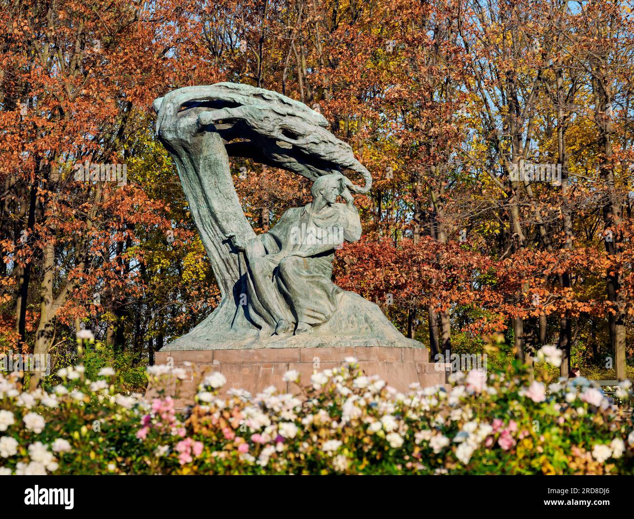 Chopin-Denkmal, Lazienki-Park (Königliche Bäder), Warschau, Masowisches Woiwodschaft, Polen, Europa Stockfoto