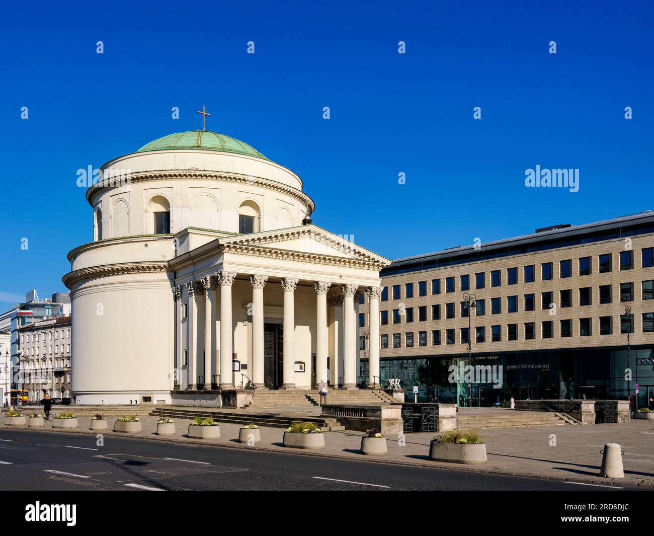 St. Alexanderkirche, Platz der drei Kreuze, Warschau, Masowisches Woiwodschaft, Polen, Europa Stockfoto