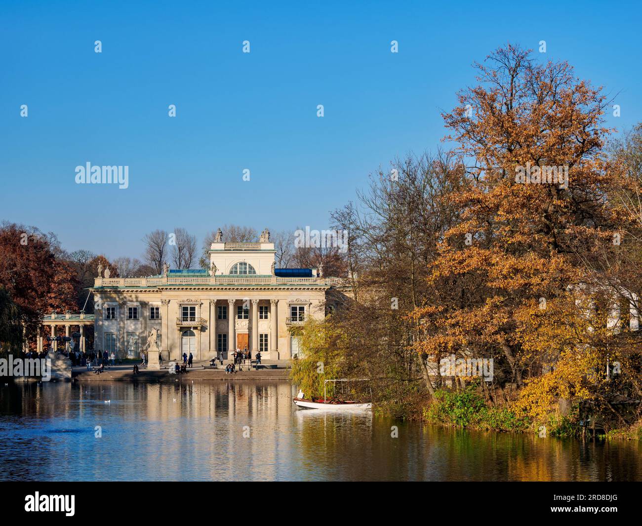 Palast auf der Insel, Lazienki-Park (königliche Bäder), Warschau, Masowisches Woiwodschaft, Polen, Europa Stockfoto