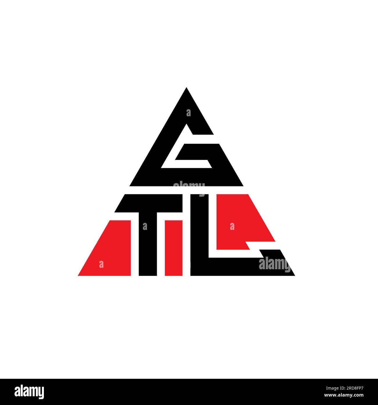 GTL-Logo mit Dreiecksbuchstaben und Dreiecksform. GTL-Monogramm mit ...