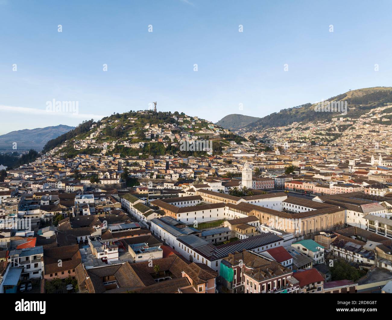 Quito, Pichincha, Ecuador, Südamerika aus der Vogelperspektive Stockfoto