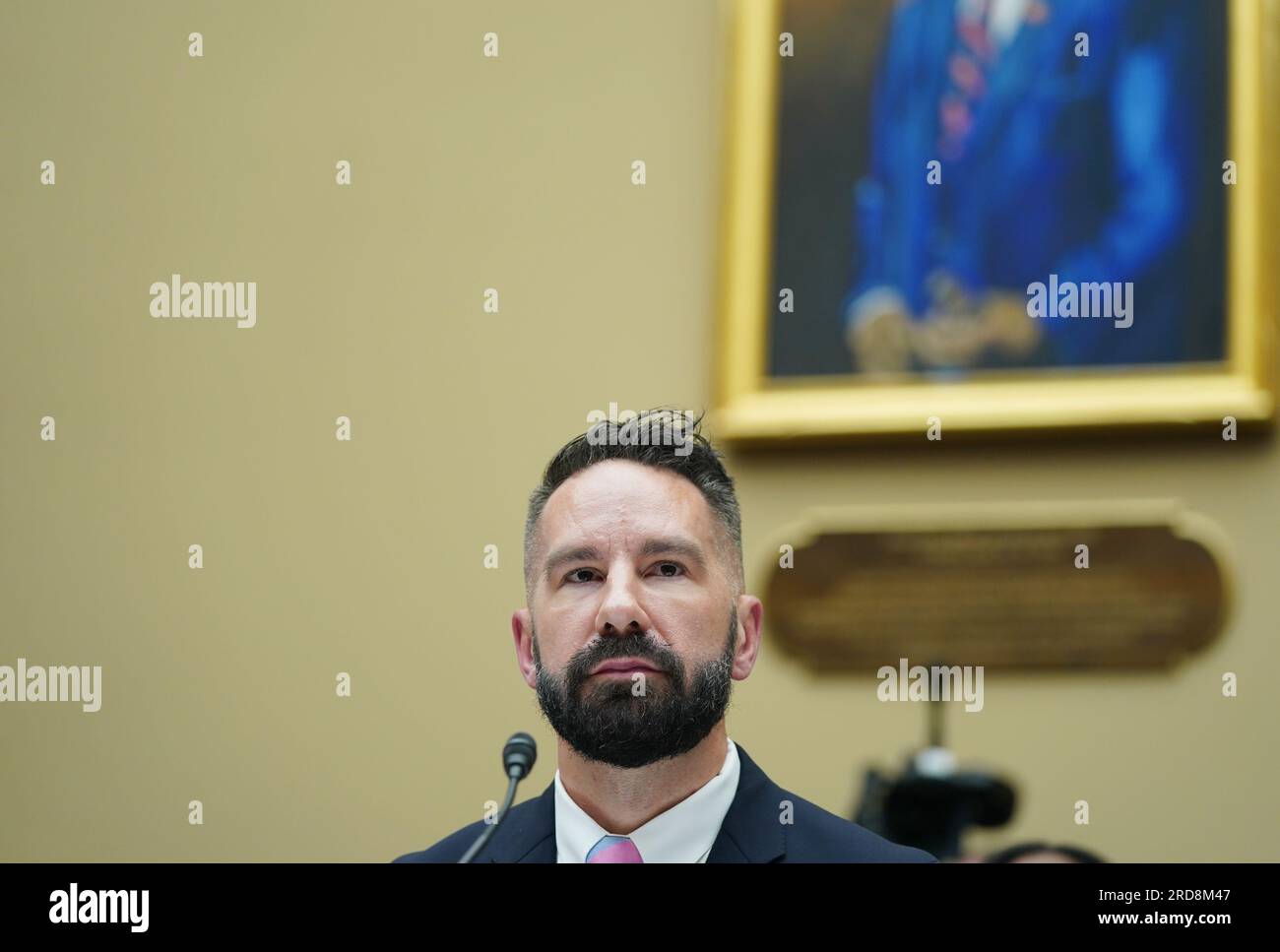 Washington, Usa. 19. Juli 2023. IRS Special Agent Joe Ziegler sagt während einer Anhörung des House Committee on Oversight and Accountability über angebliches Fehlverhalten der Biden Administration in den USA aus Capitol in Washington DC, am Mittwoch, den 19. Juli 2023. Foto: Bonnie Cash/UPI . Kredit: UPI/Alamy Live News Stockfoto