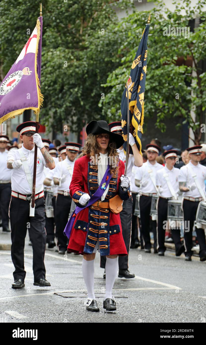 William of Orange Kostüm bei der Orangemens Parade 2023 Stockfoto