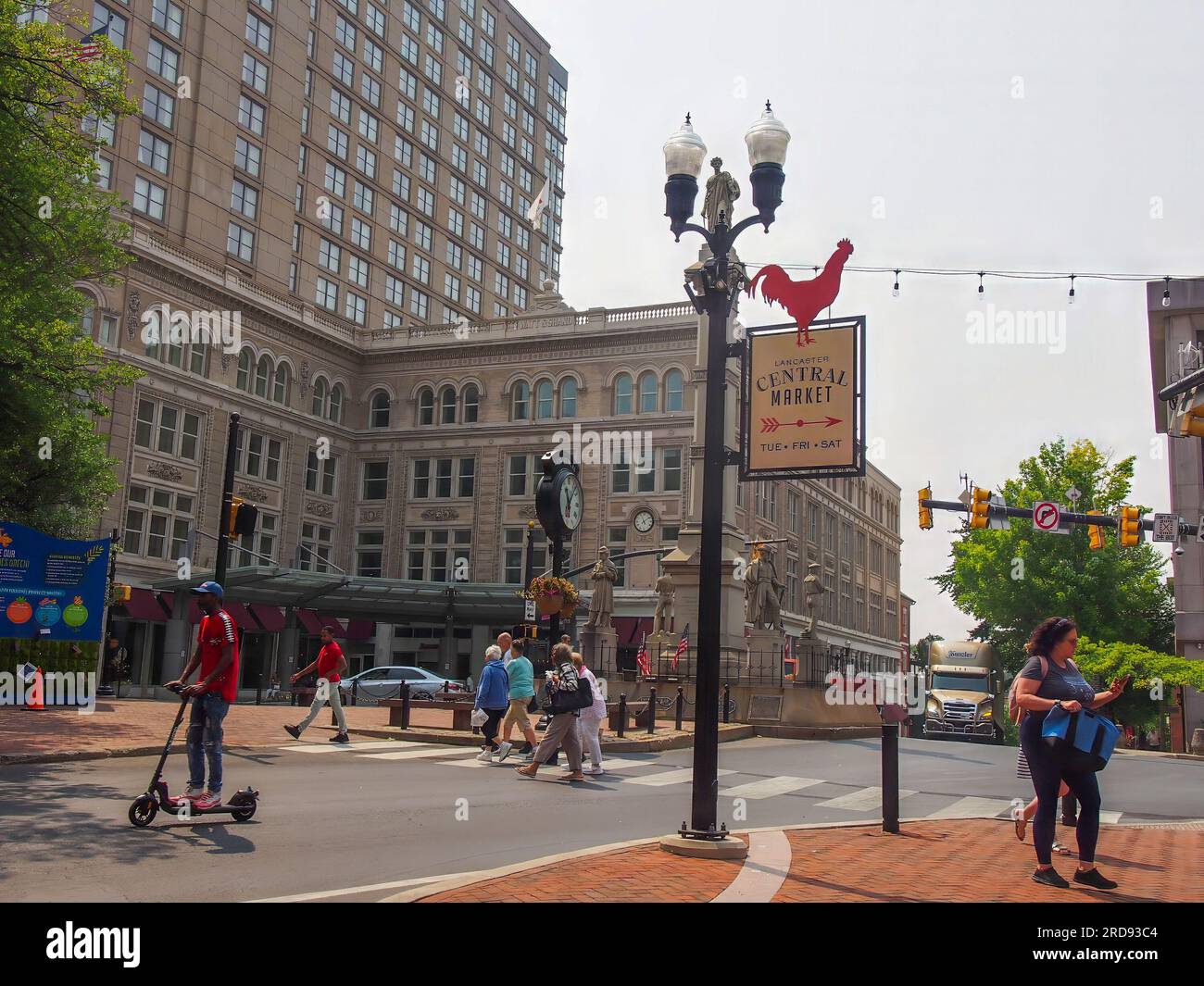 Everyday Life at Penn Square in Lancaster, Pennsyvania, 5. Juni 2023, © Katharine Andriotis Stockfoto