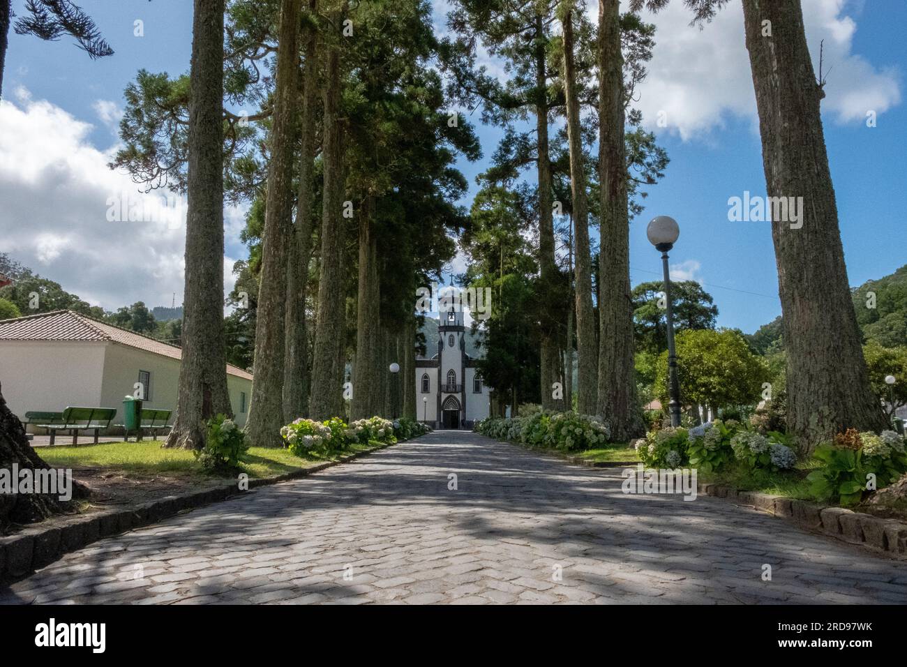 São Nicolau Kirche - Dorf Kirche in Sete Cidades, São Miguel, Azoren, Portugal Stockfoto