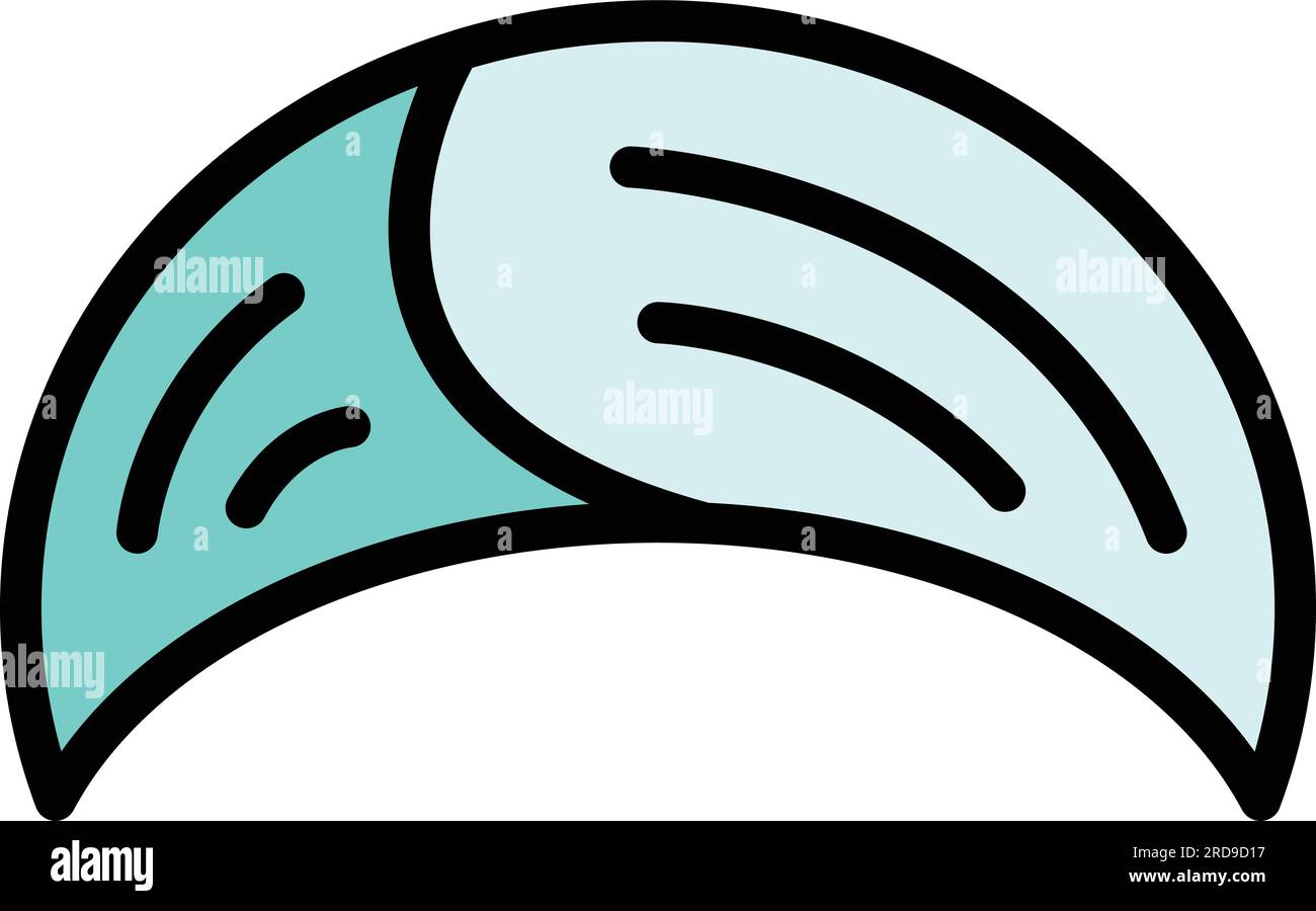 Umrissvektor des Turban-Symbols. Indische Pagdi. Pagdi Hutfarbe flach Stock Vektor
