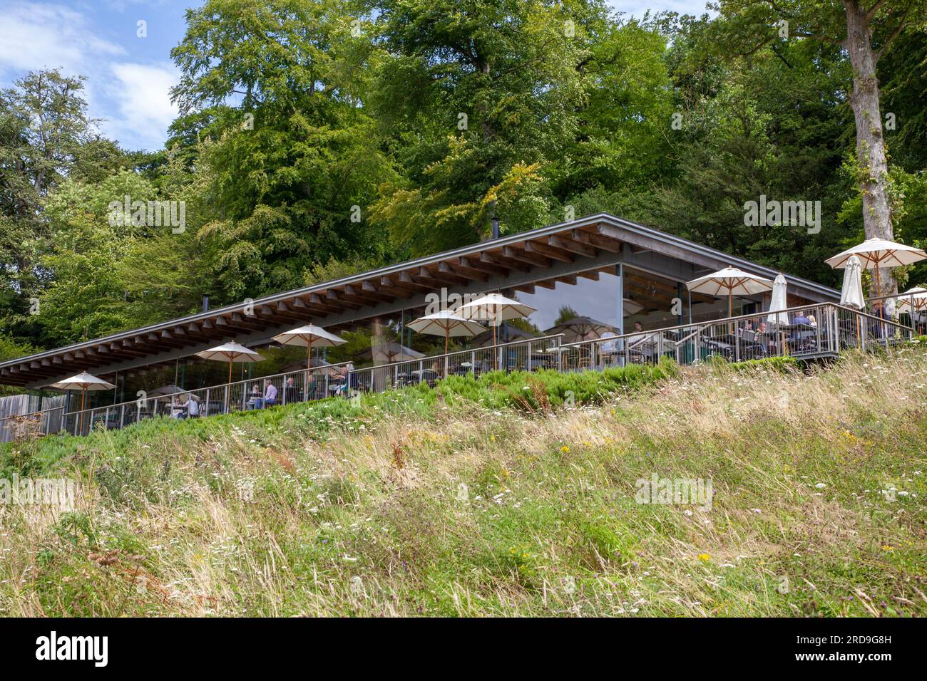 Gartencafe im Newt, Bruton/Castle Cary Somerset Stockfoto