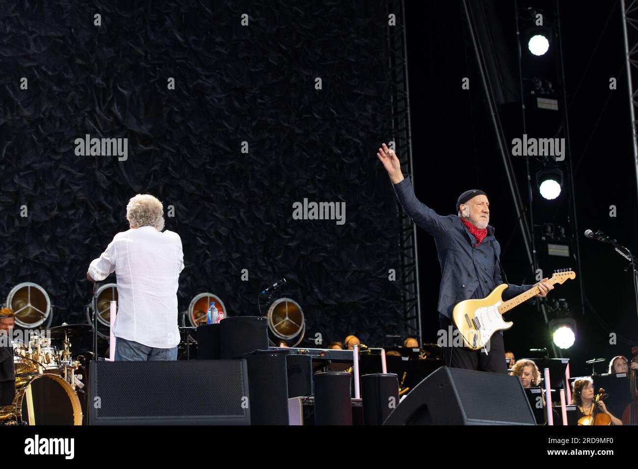 Durham, Großbritannien - 19. Juli, englische Rockband The Who im Riverside Stadium, Chester-le Street, Durham. Foto: Jill O'Donnell/Alamy Live News Stockfoto