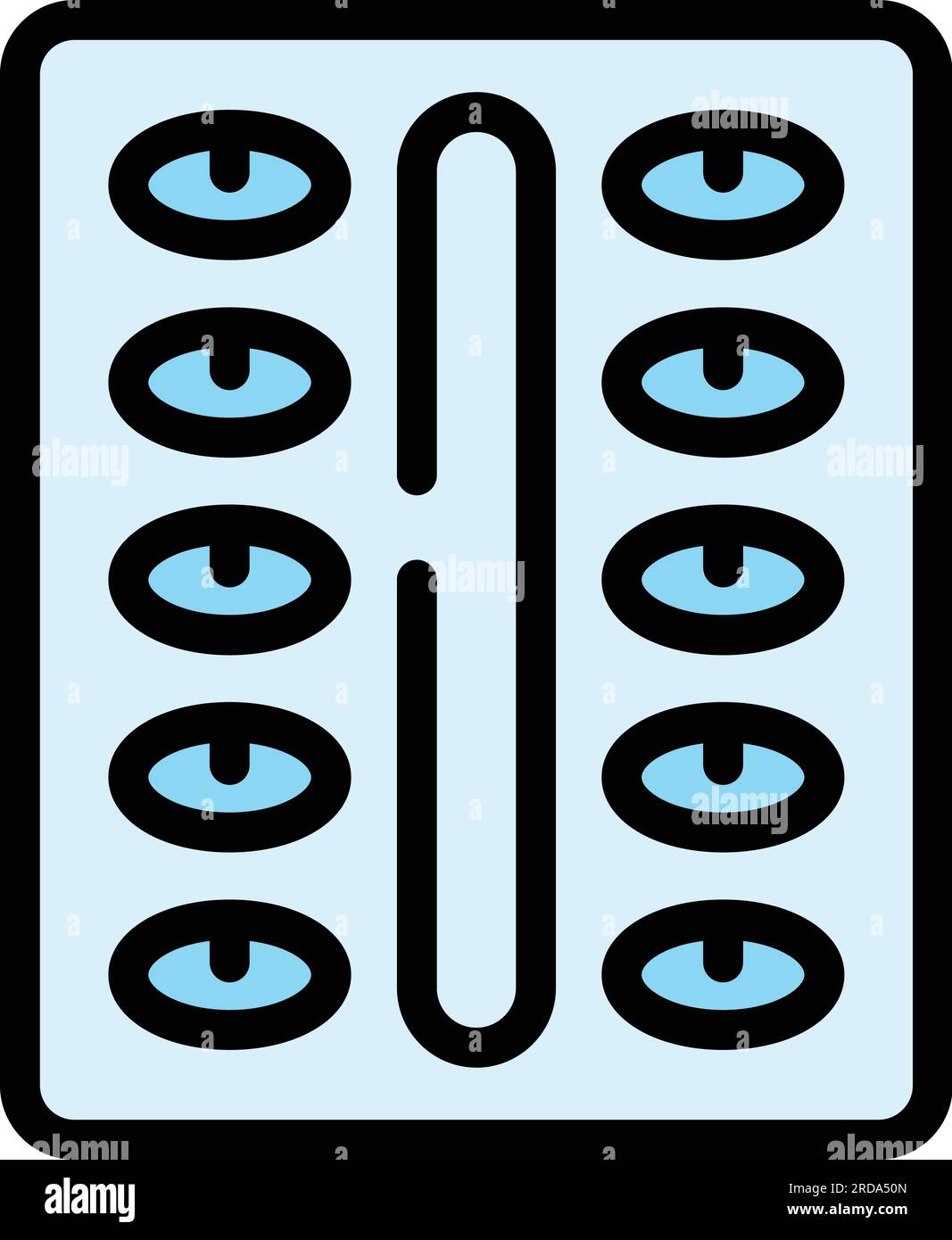 Fertilitätsmedizin Icon-Konturvektor. Vitro-Fertilisation. Schwangere Frau mit flacher Farbe Stock Vektor