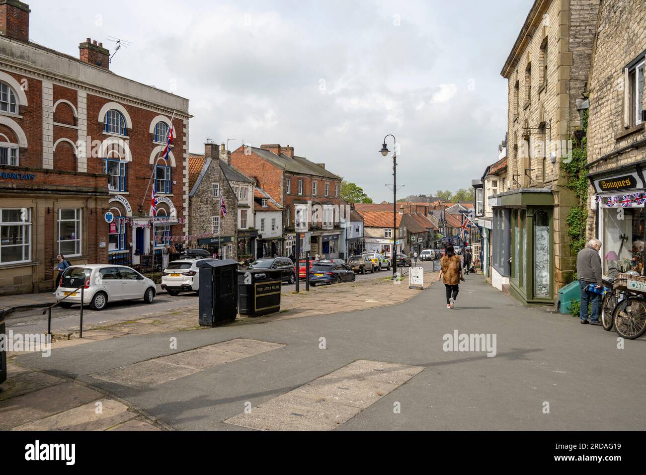 Blick auf den Pickering Market Place. Stockfoto
