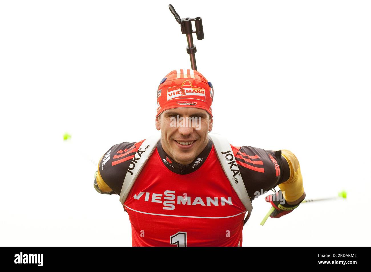 Arnd Peiffer Aktion Biathlon Stockfoto