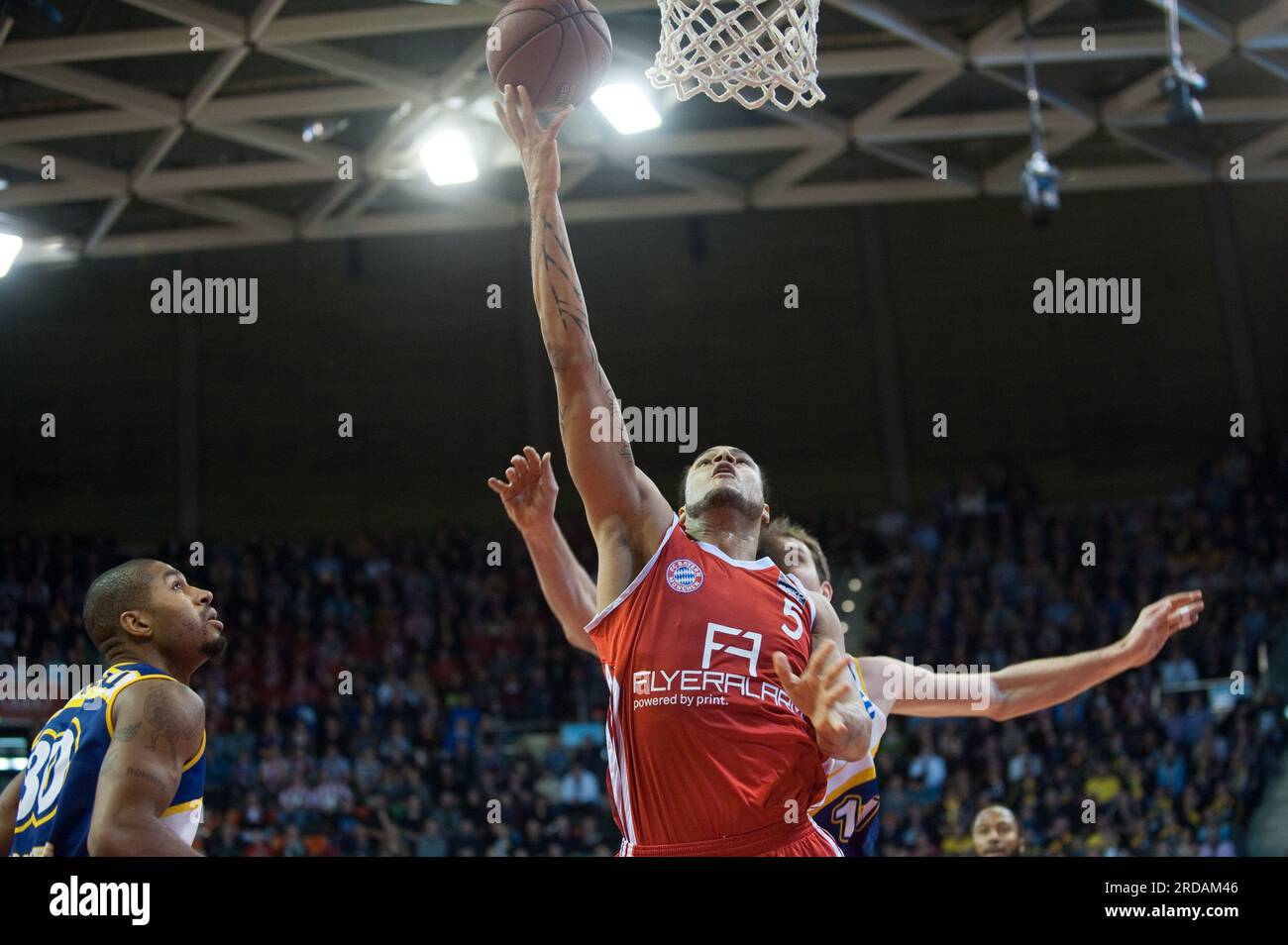 CHEVON TROUTMAN Aktion Basketball Bundesliga FC Bayern München - EWE Körbe Oldenburg 14.1.2012 im Audi Dome München Stockfoto