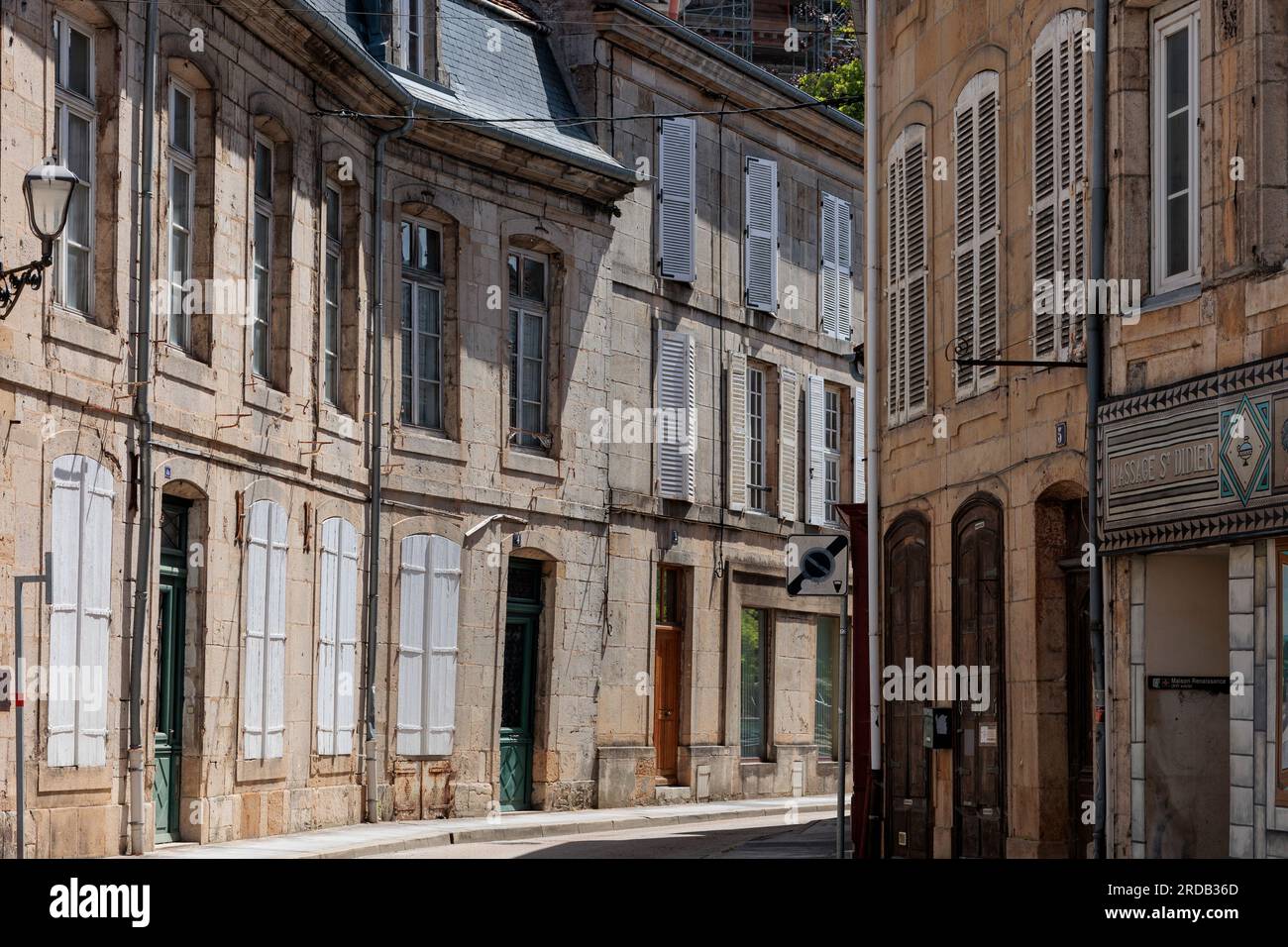 Straßenszene Langres Haute-Marne Grande Est Frankreich Stockfoto