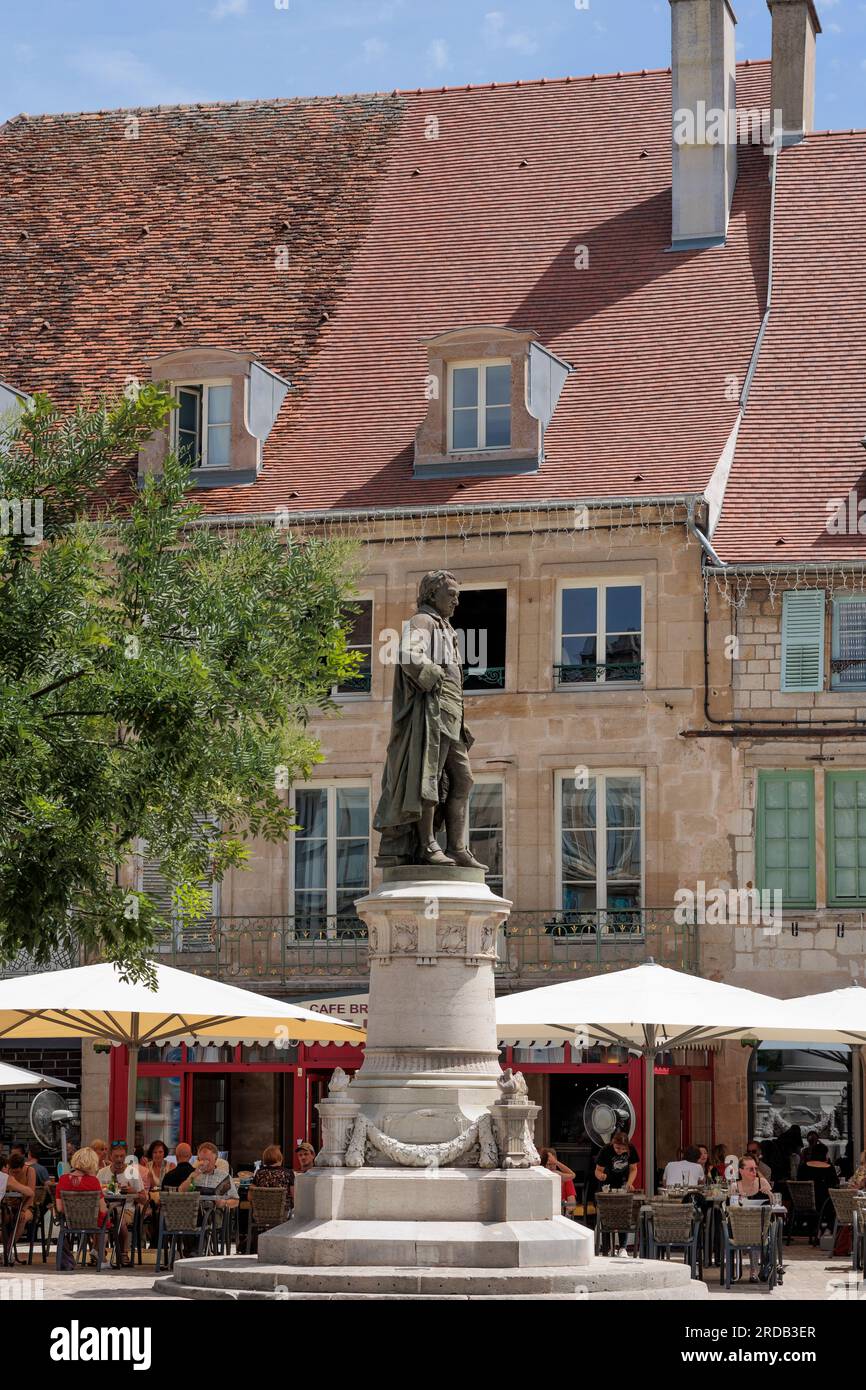 Statue Diderot in Place Diderot Langres Haute-Marne Grande Est Frankreich Stockfoto