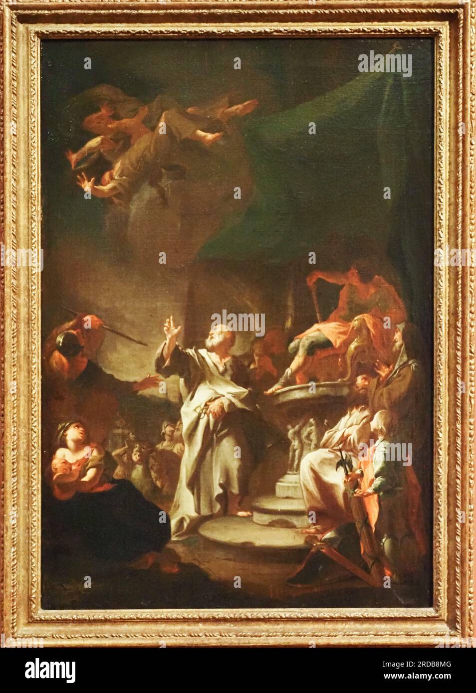 Das Fal von Simon Magus, Öl auf Leinwand, ca. 1743. Creatorr: Paul Troger, Welsberg 1698 - 1762 Wien Stockfoto