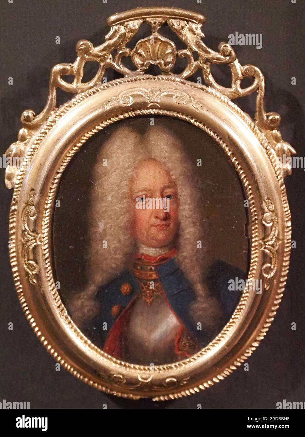 Porträt eines Mannes mit Spitzenkragen, Öl auf Metall, ca. 1600 - 1650. Unbekannte Aristokratie. Stockfoto