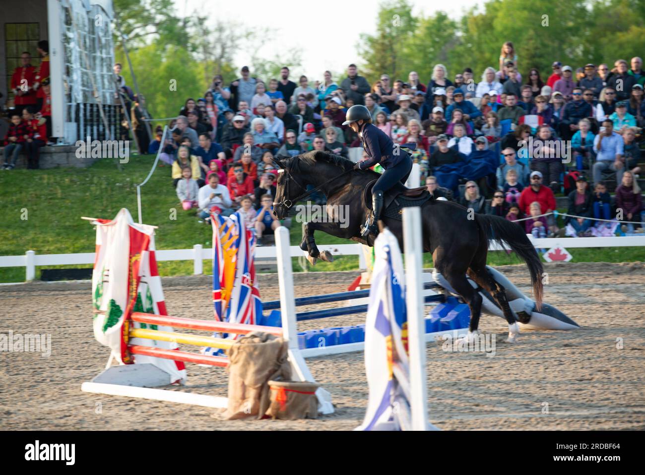 Ottawa, Kanada - 22 2023. Mai: Rodeo-Show in der Heimat der RCMP Musical Ride Stables Stockfoto