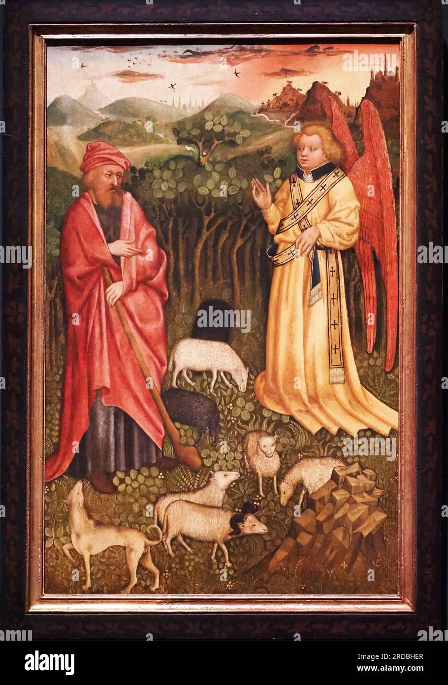 Die Verkündung an Joachim, Gemälde auf Fichte, ca. 1435. Schöpfer: Meister des Albrecht Altarpiece, aktiv 1430 - 40 in Wien Stockfoto