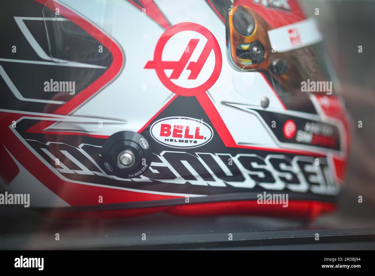 Helm während des ungarischen GP, Budapest, 20-23. Juli 2023, bei der Hungaroring, Formel-1-Weltmeisterschaft 2023. Stockfoto