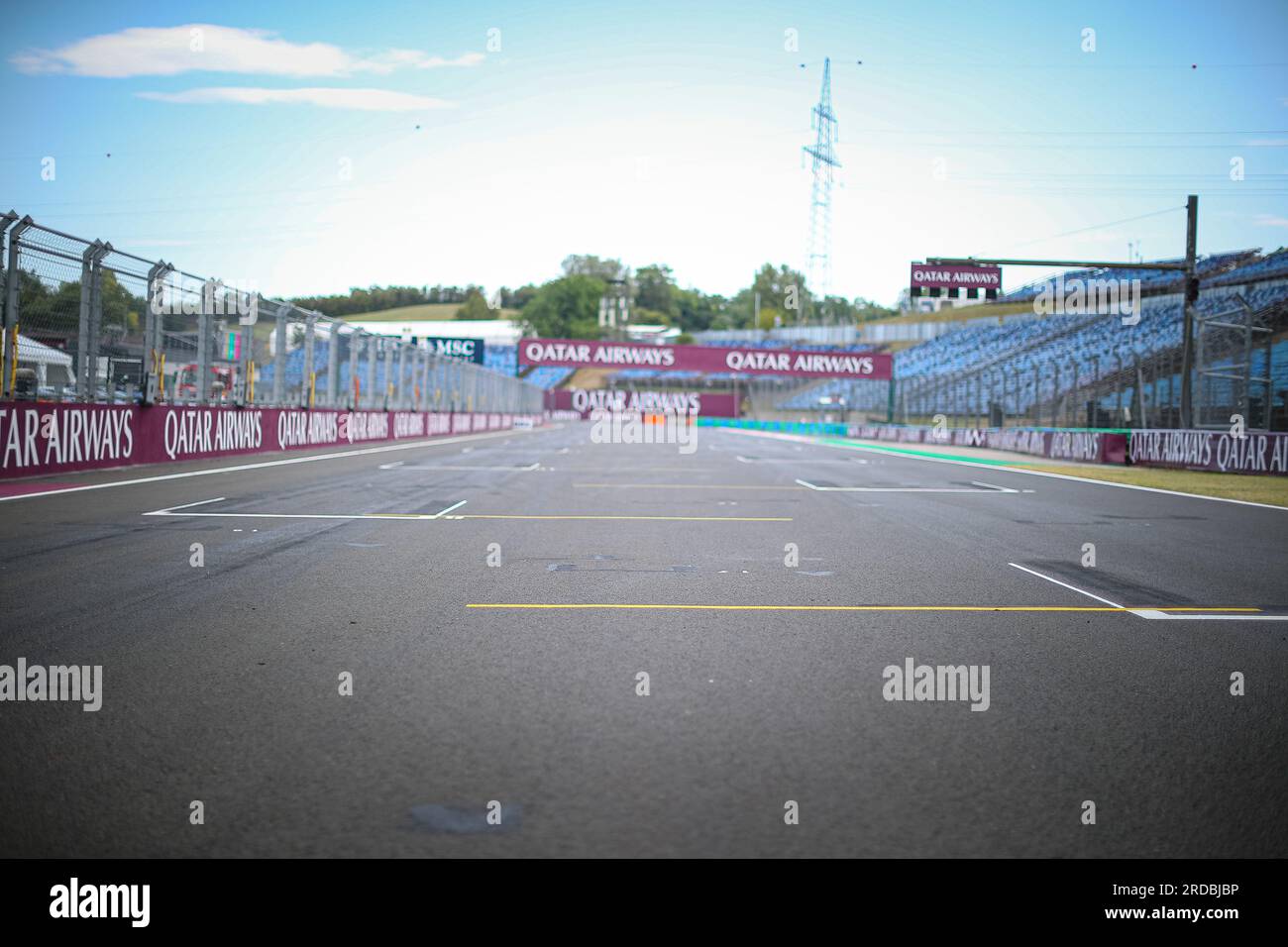 Gleisdetails während des ungarischen GP, Budapest, 20-23. Juli 2023, beim Hungaroring, Formel-1-Weltmeisterschaft 2023. Stockfoto