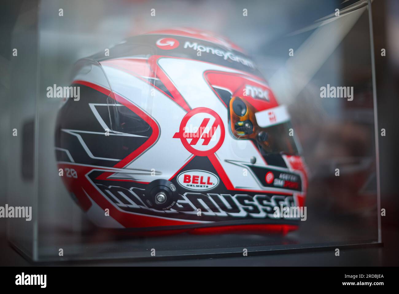Helm während des ungarischen GP, Budapest, 20-23. Juli 2023, bei der Hungaroring, Formel-1-Weltmeisterschaft 2023. Stockfoto