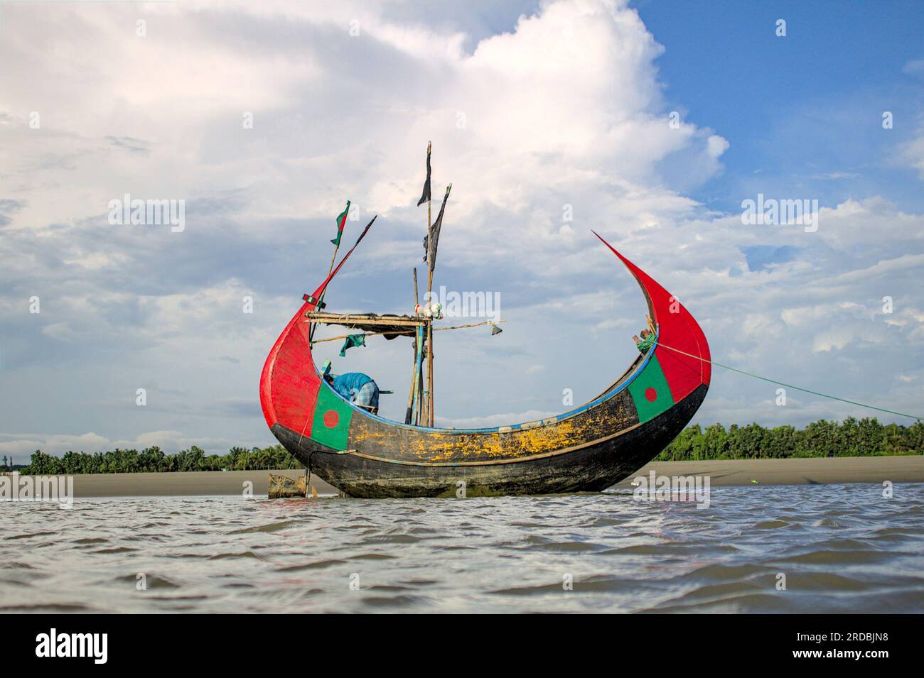 fisher-man-Boot Innani Beach cox's Basar Stockfoto