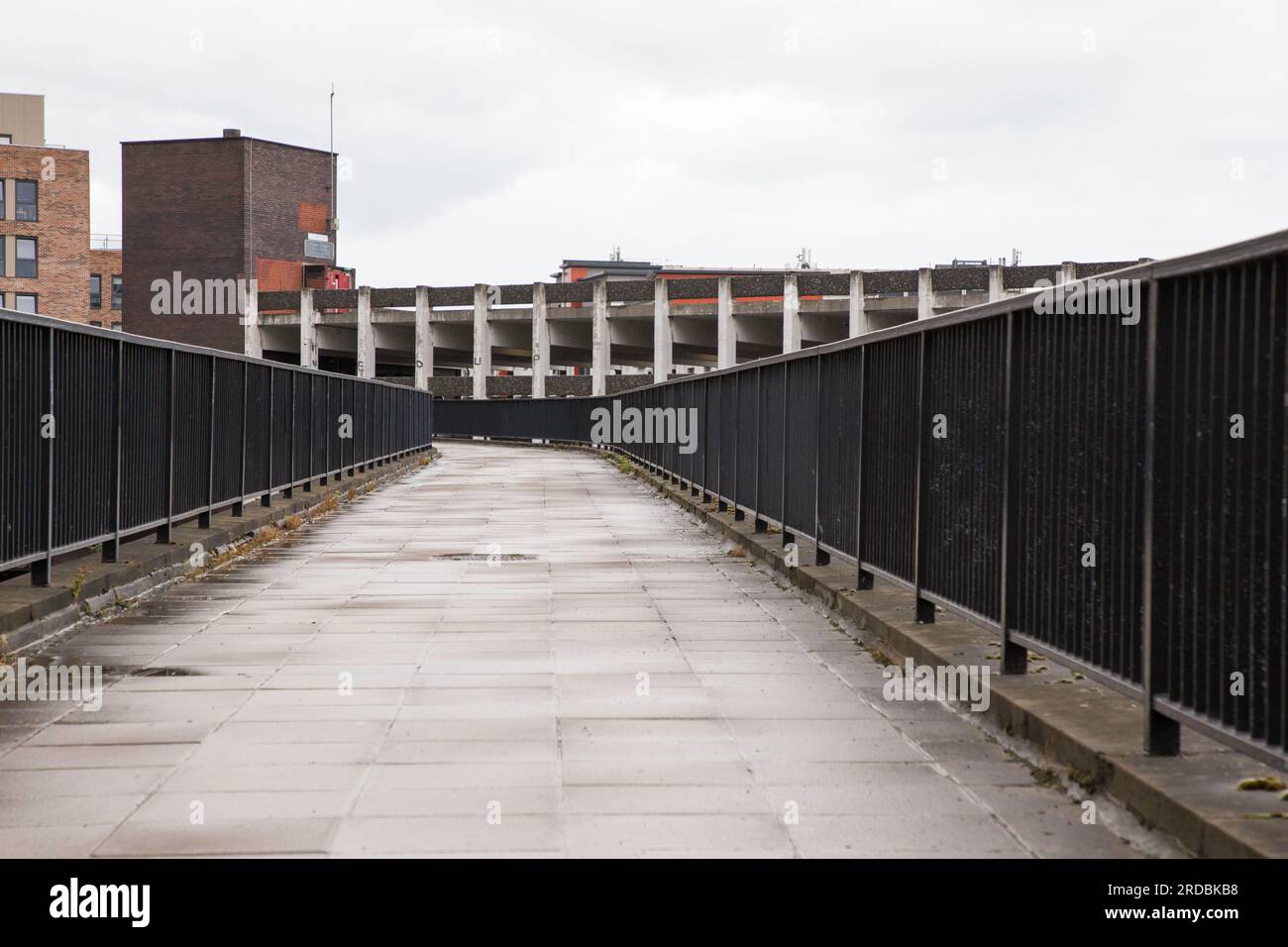 Manors Beton Parkplatz Newcastle Stadtzentrum Stockfoto