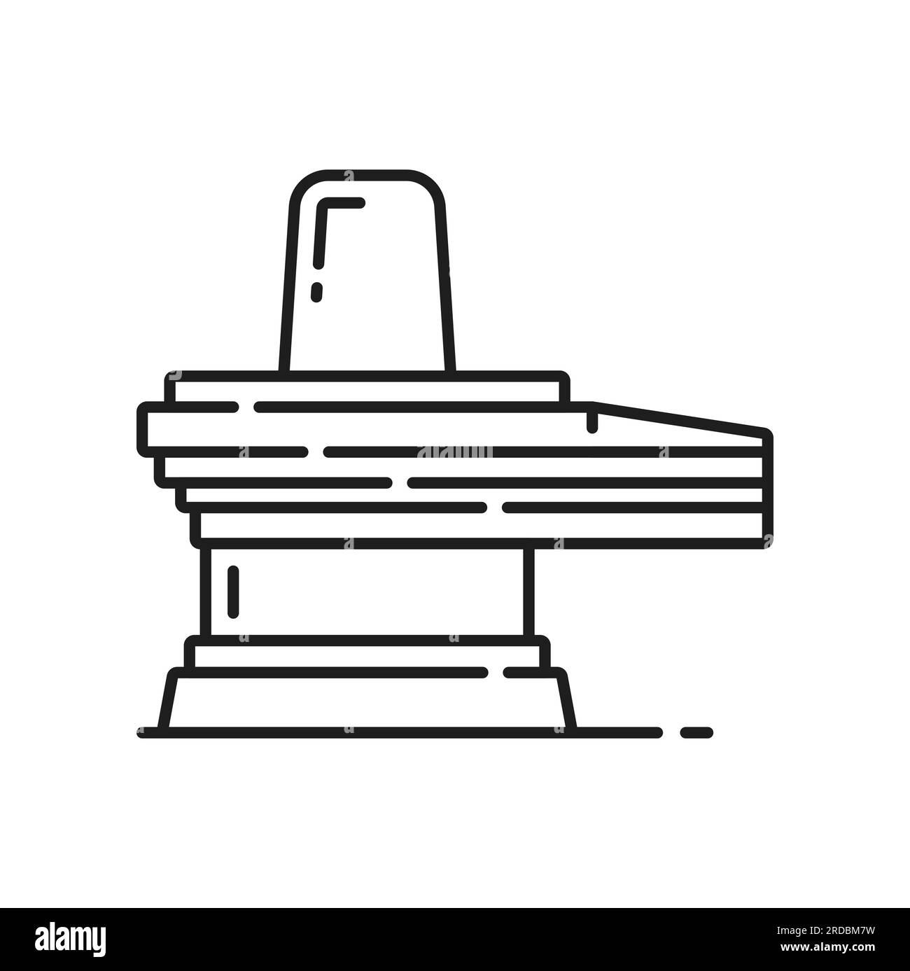 Jainismusreligiöses Symbol von Lingam oder Shiva Linga, religiöses Vektorsymbol von Jain. Jainismusverehrung, Zeremonie und rituelles Symbol von Shiva-Gott, Lingam oder Linga der hinduistischen Religion und Dharma-Philosophie Stock Vektor