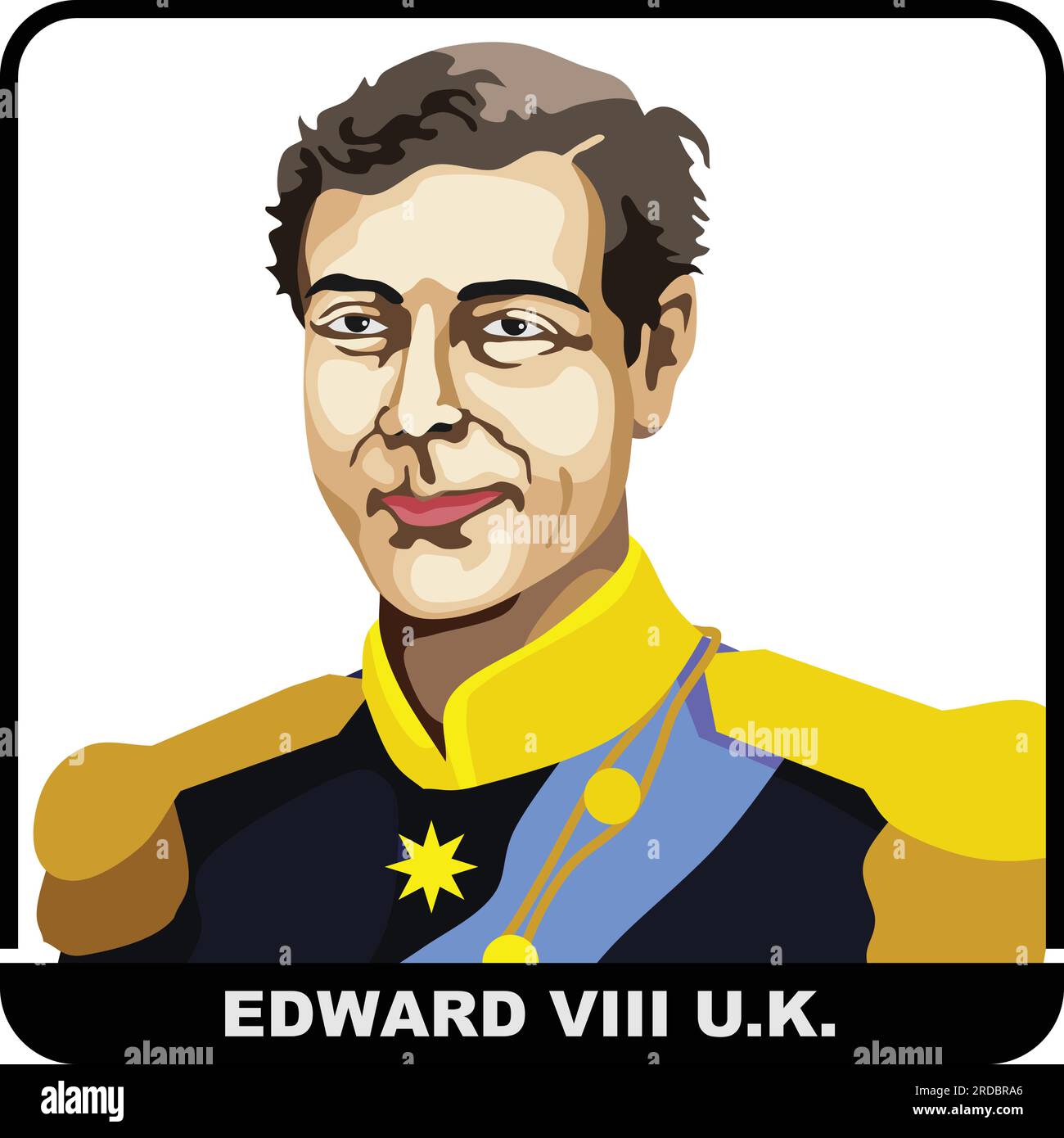 König Edward VIII von Großbritannien Stock Vektor