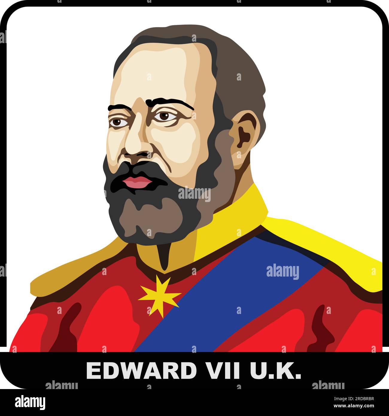König Edward VII von Großbritannien Stock Vektor
