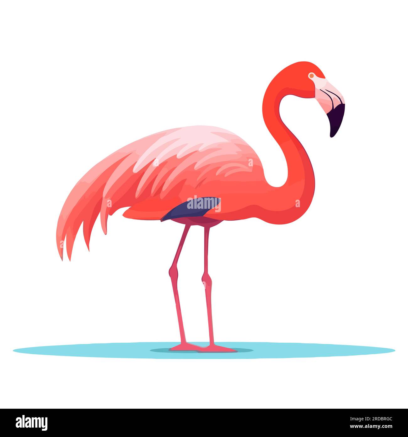 Flamingo-Logo. Ein Bild von rosa Flamingo. Süßer Flamingo isoliert. Vektordarstellung Stock Vektor