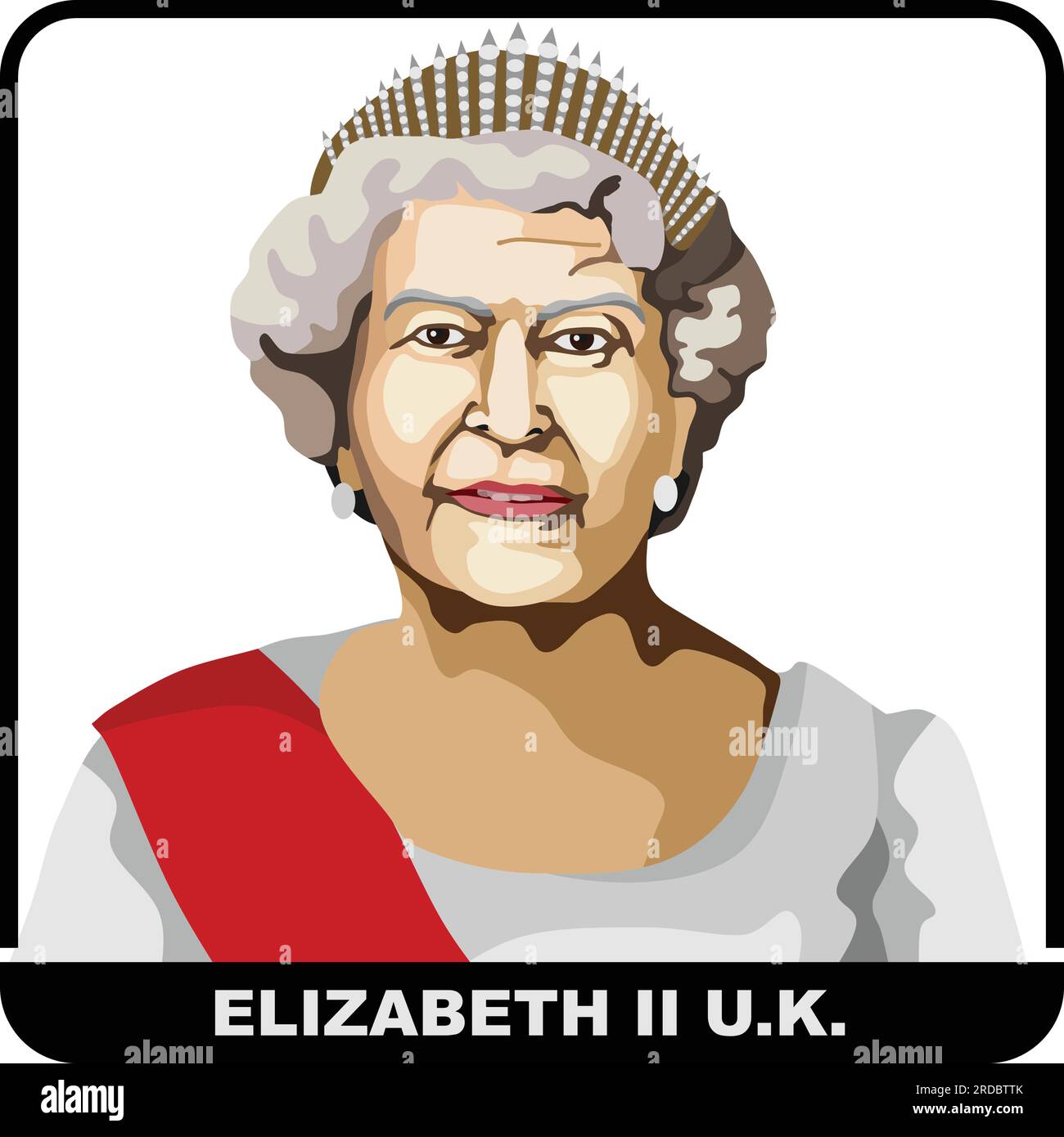 Königin Elizabeth II. Aus Großbritannien Stock Vektor