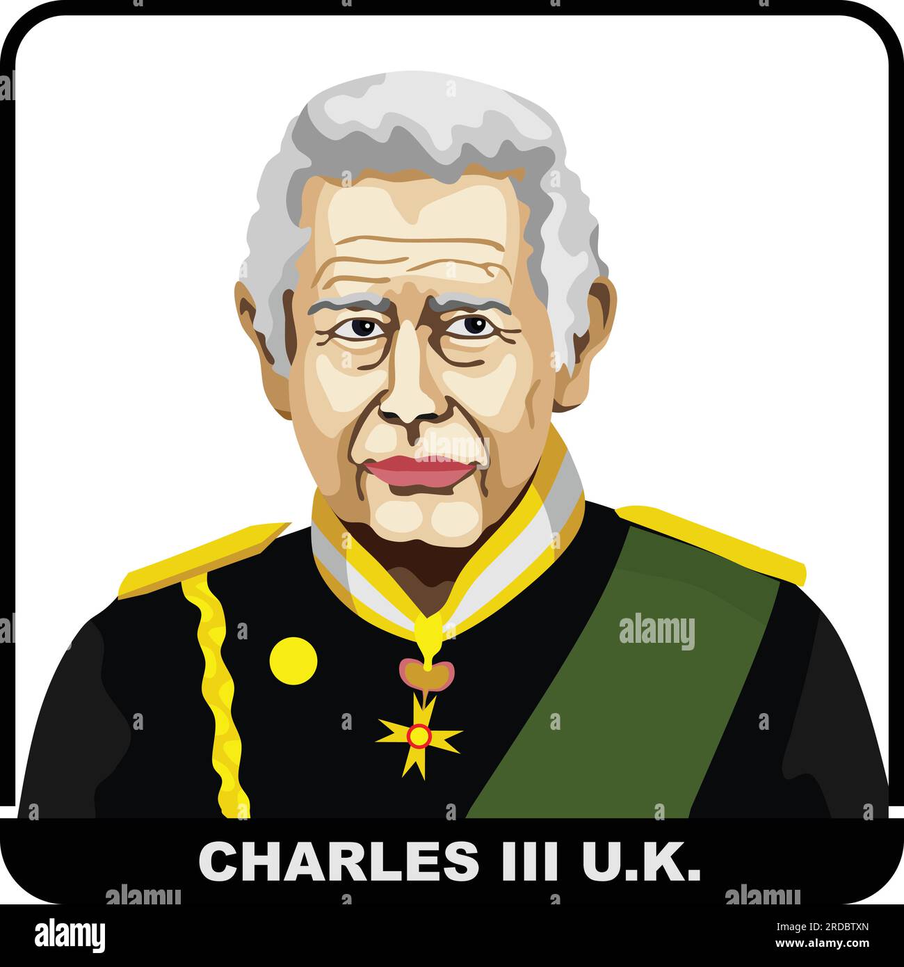 König Karl III. Von Großbritannien Stock Vektor