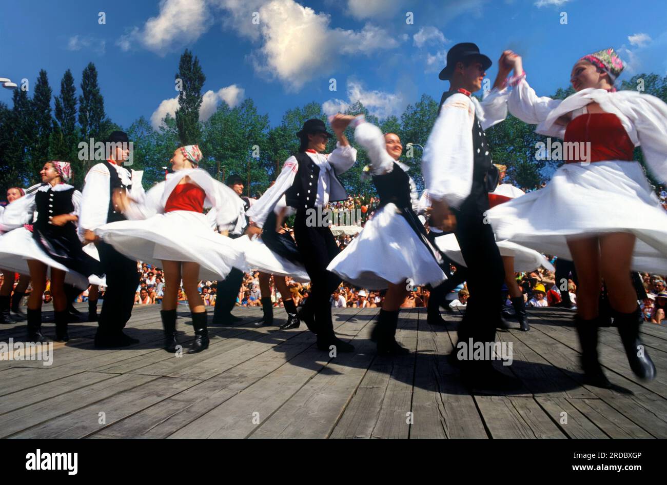 Europe Slovacchia Východná - das Folklore-Festival Východná - Tanz Stockfoto