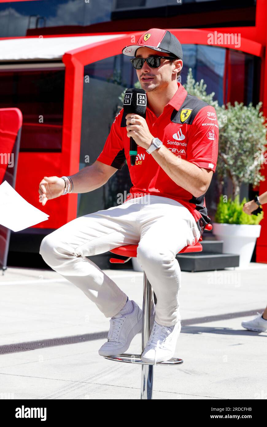 Budapest, Ungarn. 20. Juli 2023. #16 Charles Leclerc (MCO, Scuderia Ferrari), F1 Grand Prix von Ungarn am 20. Juli 2023 in Ungarn. (Foto von HIGH TWO) dpa/Alamy Live News Stockfoto