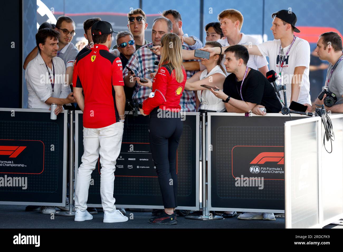 Budapest, Ungarn. 20. Juli 2023. #16 Charles Leclerc (MCO, Scuderia Ferrari), F1 Grand Prix von Ungarn am 20. Juli 2023 in Ungarn. (Foto von HIGH TWO) dpa/Alamy Live News Stockfoto
