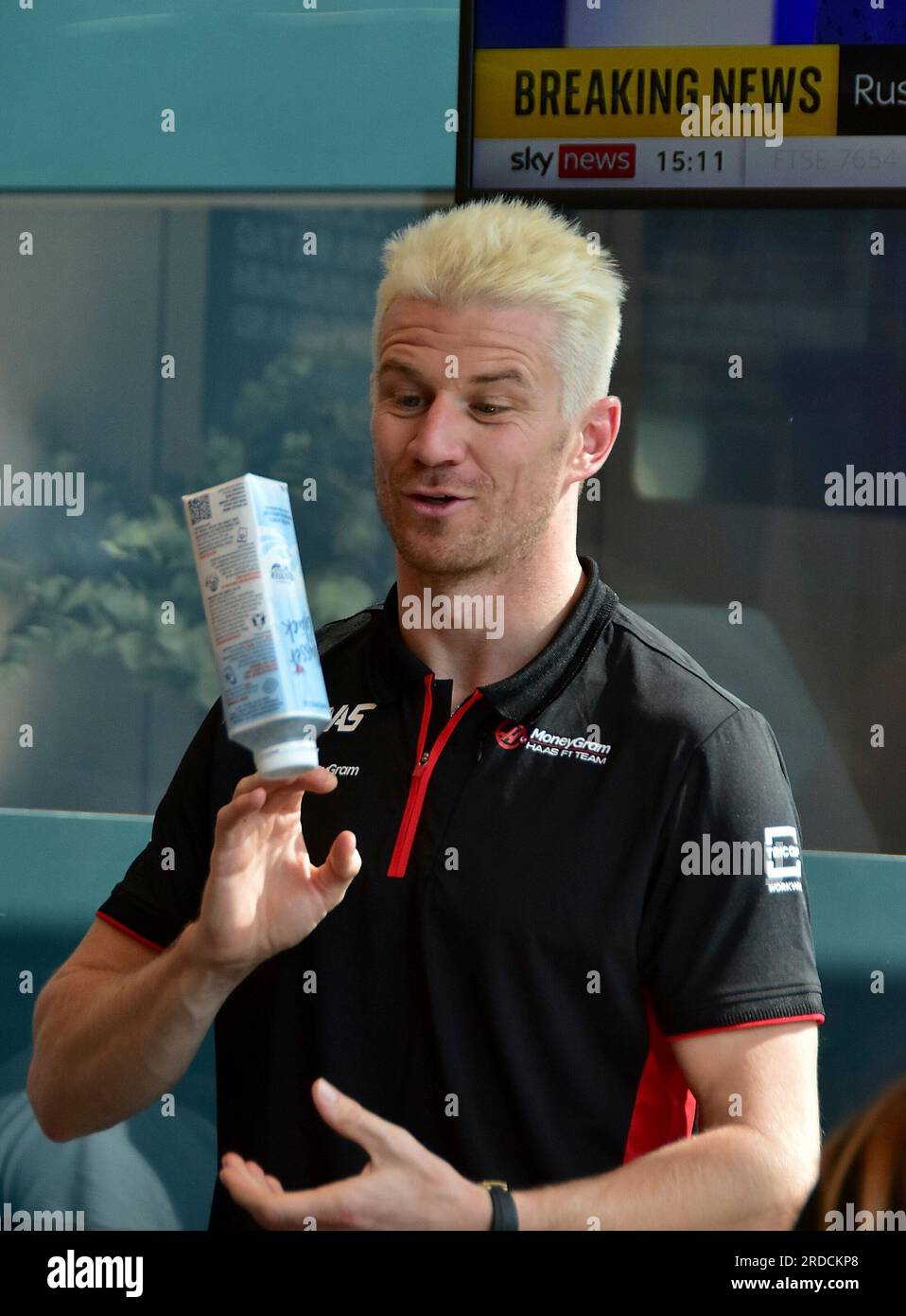 Budapest, Ungarn. 20. Juli 2023. 07/20/2023, Hungaroring, Budapest, Grand Prix Grand Prix der Formel 1 von Ungarn 2023, im Bild ein blonder Nico Hulckenberg (GER), Haas F1 Team Credit: dpa/Alamy Live News Stockfoto