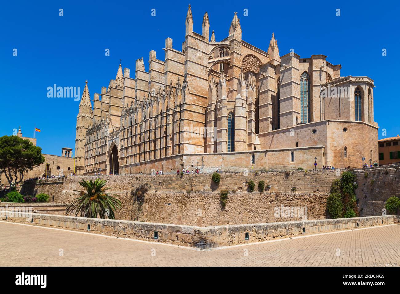 Kathedrale Santa Maria von Palma im historischen Zentrum von Palma de Mallorca in Spanien. Stockfoto