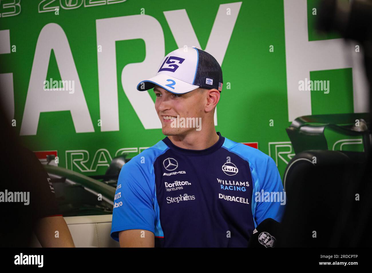 #02 Logan SarSergeant, (USA) Williams Mercedes während des ungarischen GP, Budapest, 20-23. Juli 2023, beim Hungaroring, Formel-1-Weltmeisterschaft 2023. Stockfoto