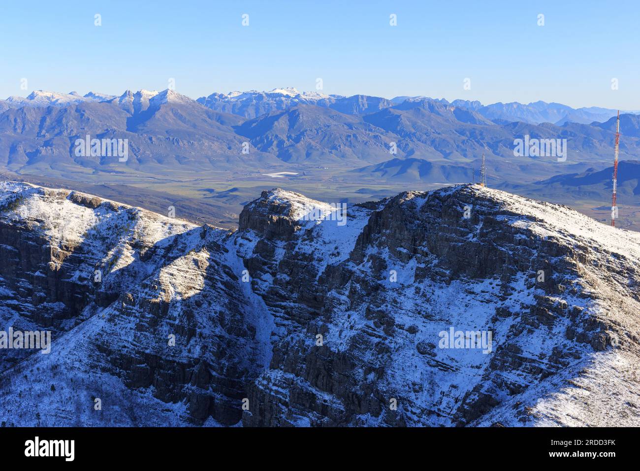 Cape Fold Mountains, fotografiert während eines Juli-Winters 2023. Stockfoto