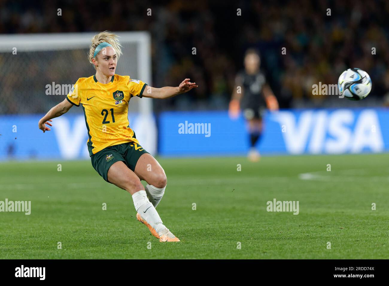 Sydney, Australien. 20. Juli 2023. Ellie Carpenter of Australia tritt am 20. Juli 2023 im Stadium Australia bei der FIFA Women's World Cup 2023 zwischen Australien und Irland in Sydney, Australien. Gutschrift: IOIO IMAGES/Alamy Live News Stockfoto