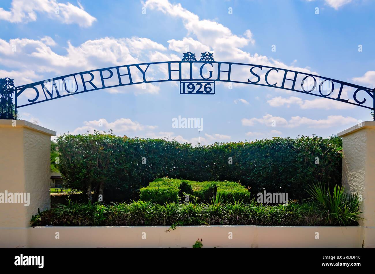 Die Murphy High School ist am 29. Juni 2023 in Mobile, Alabama, abgebildet. Die öffentliche Highschool wurde 1926 erbaut und bedient 1.300 Schüler der Klassen 9-12. Stockfoto